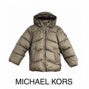 Michael Kors Kids Black Hooded Puffer Jacket Unisex Size 8 Cozy